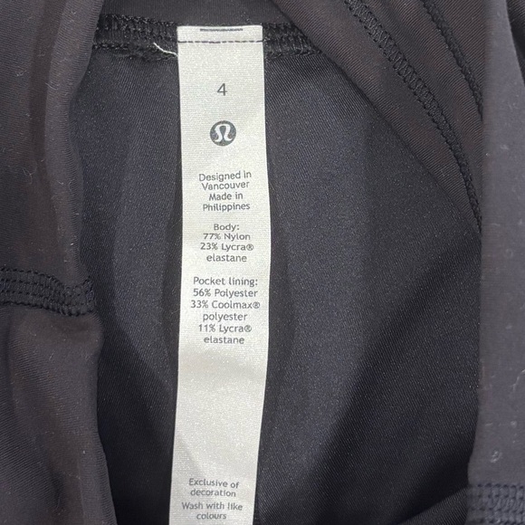 Lululemon Wunder Train High Rise Shorts 8" Size 4 In Black - Picture 5 of 6